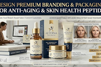 design premuim branding and packaging for anti aging and skin health peptide