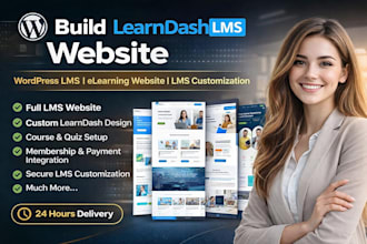 build learndash lms website wordpress lms elearning website lms customization