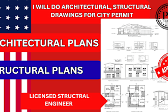 do architectural, structural drawings for city permit