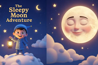do children storybook illustration, bedtime stories, book cover, fantasy story