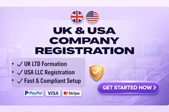 register your UK ltd or USA llc company with legal compliance