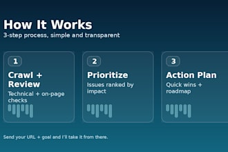 deliver a clear SEO audit with prioritized fixes