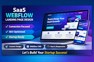 design saas webflow landing page for startups SEO optimized