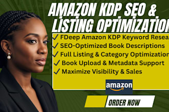 craft amazon keywords kdp seo fiction thriller book listing research description