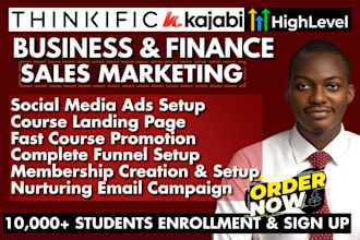 do business and finance video course udemy online course promotion sales funnel