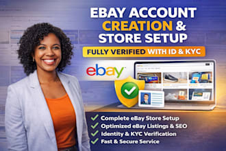 do ebay account creation, setup ebay seller account ebay product listing