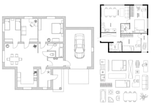 design accurate 2d architectural floor plans for interior and exterior layouts