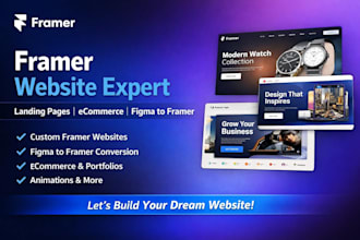 develop framer website design or redesign framer website, framer expert