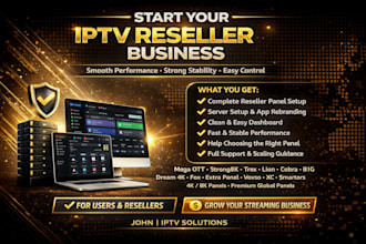 create reseller panel for strong 8k, trex,mega ott, lion ott,b1g, zen4k, dream4k