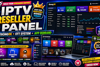 build reseller panel and ott system with app rebrand,smarter pro,tivimate,ibo