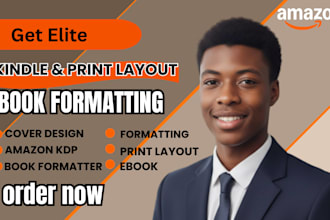 your professional book formatter ebook and print layout and cover design for KDP