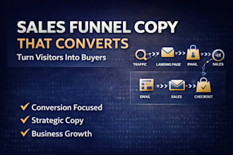 write high converting sales funnel copy for landing pages and funnels