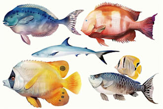 paint a realistic fish