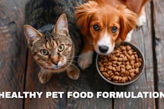 formulate pet and dog food supplements and nutrition recipes product development