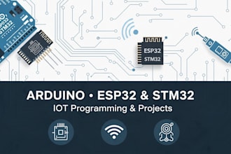 custom iot development using arduino, esp32 and stm32