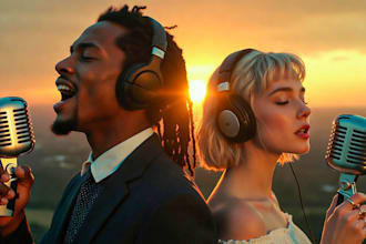 create cinematic ai music video, lyric video and ai rap song