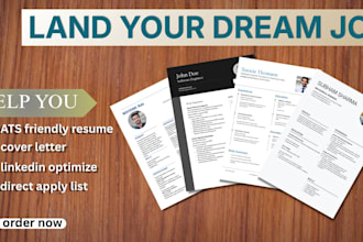 write and upgrade your cv, resume, cover letter, linkedin