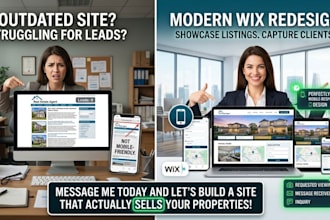 design or redesign wix real estate website for agents and realtors or edit wix
