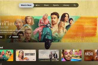 develop samsung tv app, live tv app, IOS app with epg and admin panel