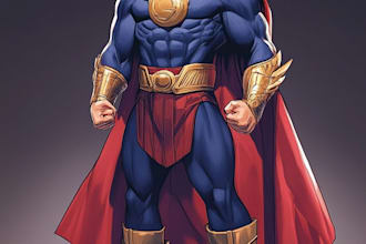 marvel or dc comic style custom illustration