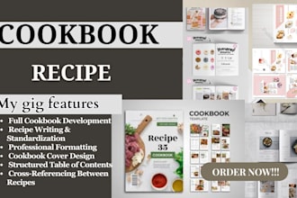 write and design cookbook recipe book cookbook formatting ebook formatting
