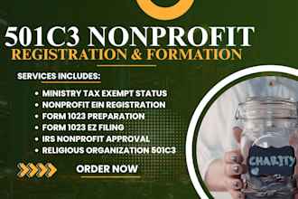 file US nonprofit 501c3 registration article of incorporation, bylaw, ein
