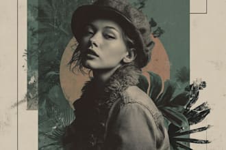 make a cover for your album and merch in vintage