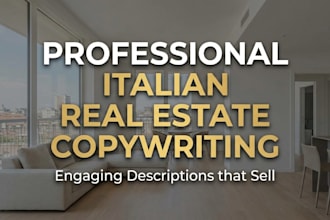 professional real estate descriptions in italian and english