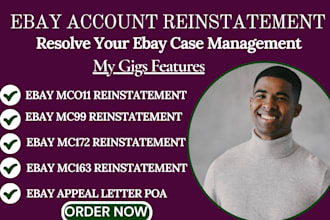 do ebay account reinstatement and remove mc011 mc999 suspension
