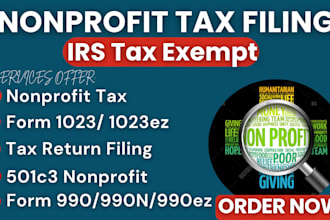 prepare and efile nonprofit irs form 990, 990ez, 990n, 1023ez