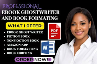 ghostwrite your book and ebook 100 000 words as ghost book writer
