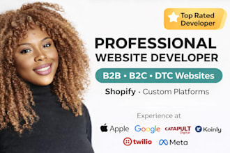 build and develop dtc, b2c, ecommerce shopify websites