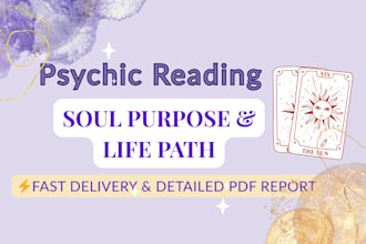 do a detailed soul purpose and life path tarot reading