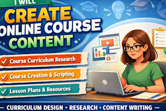 create online course content, course creation, course curriculum research