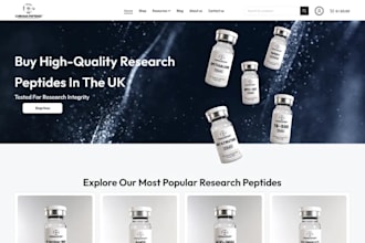 do peptide wordpress website, woocommerce website, supplement website