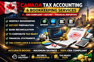 do canada tax accounting, bookkeeping, gst hst and financial reporting