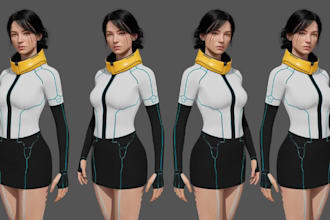 stylized game character, 3d fortnite character, nsfw model 3d fortnite game ue5
