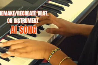 recreate or remake, beat, instrument, cover song in any music genre