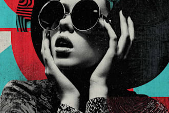 draw a unique vintage style psychedelic art for fashion