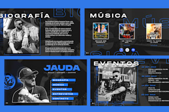 design  professional epk, media kit press, music branding and press kit