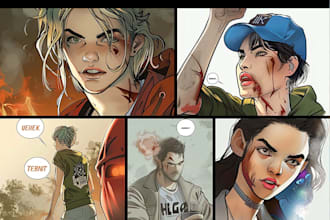 draw an incredible comic book cover for you