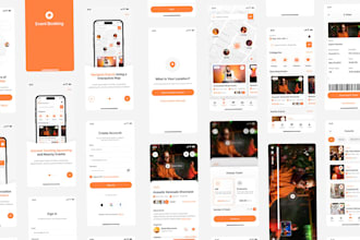 develop event booking app, event rental app, hotel booking app, event app