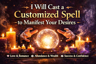 cast a customized manifestation ritual to powerfully align you with your desires