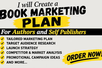 create a book marketing plan for authors and self publishers