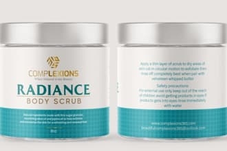 design pouch label, jar label, skincare label and cosmetic label design