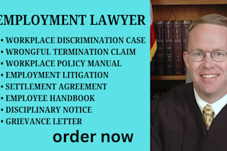manage employment litigation, draft handbooks, policies and grievance documents