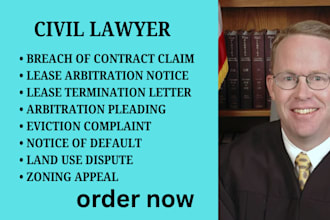 manage lease arbitration, zoning disputes, eviction and contract dispute cases