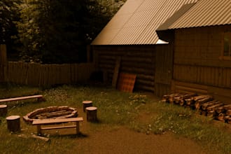 create a realistic 3d nature scene