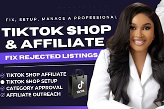 fix tiktok shop rejected listing, tiktok shop setup and tiktok shop manager