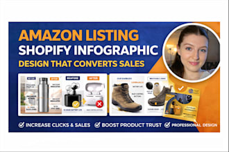 amazon product listing, product infographic, images design, ecommerce graphics
